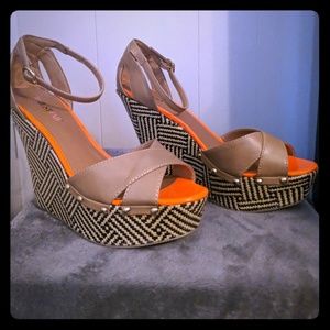 JustFab wedges (never worn)